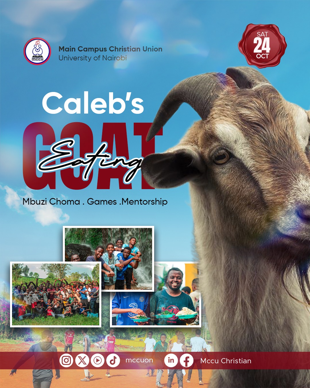 Calebs Goat Eating